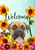Boxer Uncropped - Hippie Hound Studios Welcome Garden Flag