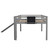 Gray Four Poster Solid Wood Full Double Loft Bed with Slide