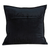 20" X 7" X 20" Transitional Black Solid Quilted Pillow Cover With Poly Insert