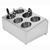 Stainless Steel Commercial Conical Utensils Cutlery Holder with  Holes