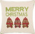 16" X 16" Natural Zippered 100% Cotton Christmas Throw Pillow