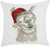 18" X 18" White Zippered Handmade 100% Cotton Christmas Throw Pillow