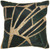 Dark Green and Gold Abstract Bling Cowhide Throw Pillow