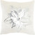 16" X 16" White And Silver Zippered Handmade 100% Cotton Christmas Throw Pillow
