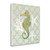25" Beach Seahorse on Linen Giclee Print on Gallery Wrap Canvas Wall Art