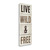 Wood Sign Live Wild And Free 2 Wrapped Canvas Print Living Room Wall Art