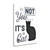 Its Not You Its My Cat 1 Wrapped Canvas Print Living Room Wall Art