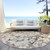 8' Round Khaki Round Floral Washable Non Skid Indoor Outdoor Area Rug
