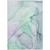 10' X 14' Blue and Gray Abstract Washable Non Skid Indoor Outdoor Area Rug