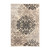 5' X 8' Beige Black And Brown Floral Medallion Area Rug