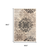 5' X 8' Beige Black And Brown Floral Medallion Area Rug