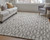 2' X 3' Ivory And Taupe Wool Geometric Tufted Handmade Area Rug