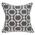 Parkland Collection Rounder Gray and White Throw Pillow