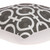 Parkland Collection Rounder Gray and White Throw Pillow