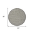 8' Gray and Ivory Round Wool Hand Woven Area Rug
