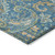 9' X 12' Navy Blue Paisley Washable Non Skid Indoor Outdoor Area Rug