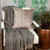 Parkland Collection Byblo Taupe Solid Quilted Throw Pillow