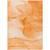 10' X 14' Orange Abstract Washable Non Skid Indoor Outdoor Area Rug