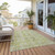 10' X 14' Artichoke Green Oriental Washable Non Skid Indoor Outdoor Area Rug