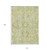 10' X 14' Artichoke Green Oriental Washable Non Skid Indoor Outdoor Area Rug