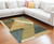 7' X 10' Blue and Beige Geometric Power Loom Area Rug