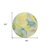 8' Round Yellow Round Abstract Washable Non Skid Indoor Outdoor Area Rug