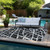 10' X 14' Black and White Abstract Washable Non Skid Indoor Outdoor Area Rug