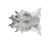 6' X 7' Gray and White Cowhide Hand Knotted Area Rug