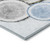 9' X 12' Blue Gold and Gray Faux Bois Washable Non Skid Indoor Outdoor Area Rug
