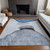 10' X 14' Blue Gray and Black Abstract Washable Non Skid Indoor Outdoor Area Rug