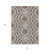 10' X 14' Chocolate Ivory And Taupe Floral Medallion Washable Indoor Outdoor Area Rug