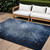 9' X 12' Blue Washable Non Skid Indoor Outdoor Area Rug