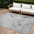 10' X 14' Gray Abstract Washable Non Skid Indoor Outdoor Area Rug
