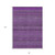 8' X 10' Eggplant Striped Washable Non Skid Indoor Outdoor Area Rug
