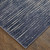 7' X 10' Blue and Ivory Striped Power Loom Distressed Non Skid Area Rug