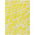 10' X 14' Yellow and White Abstract Washable Non Skid Indoor Outdoor Area Rug