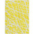 10' X 14' Yellow and White Abstract Washable Non Skid Indoor Outdoor Area Rug