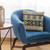 Plutus Blue Unique Lanes Border Luxury Throw Pillow