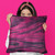 Plutus Fuchsia Black Galaxy Animal Faux Fur Luxury Throw Pillow