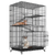 4 Tiers Cat Cage Rolling Metal Cat Playpen Enclosures Cat Kennel House