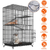 4 Tiers Cat Cage Rolling Metal Cat Playpen Enclosures Cat Kennel House