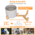 Double 28.7Oz Ceramic Pet Bowls Dog Cat Bowls 