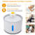 2.4L Automatic Dog Cat Water Fountain Electric LED Pet