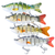 4Pcs 10cm/20g Bass Fishing Lure 6 Segment Multi