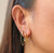 GIGI GOLD BEADED BALL DROP HUGGIE EARRINGS