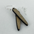 Small Thin Teardrop - Whole Wheat Stain - Lightweight Earrings - Handmade