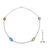 Collette Z Sterling Silver With Four Coloured Stones Necklace