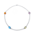 Collette Z Sterling Silver With Four Coloured Stones Necklace