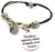 Feathers Appear When Angels Are Near Pewter Beaded Black Cord Bracelet