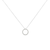 .925 Sterling Silver 1/3 Cttw Round-cut Diamond Open Circle Halo 18" Pendant Necklace (I-J Color, I2-I3 Clarity)